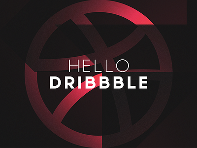 Hello Dribbble debut design hello photoshop