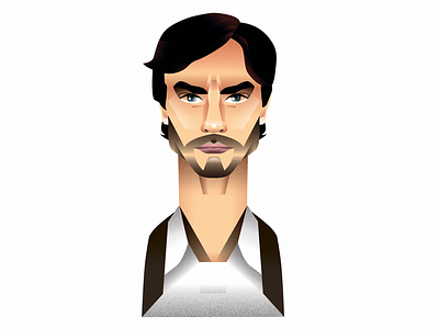 Portrait adobe flat illustrator portrait vector