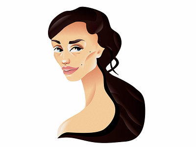 Portrait adobe flat girl grain illustration illustrator olimpea portrait style vector