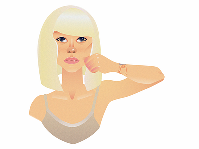 Portrait adobe art girl illustration illustrator portrait sia style teenager vector