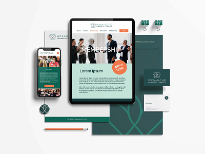 Waxahachie Chamber of Commerce branding design graphic design logo vector website