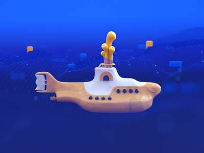 Yellow Submarine 3d blender design objectivity privacy