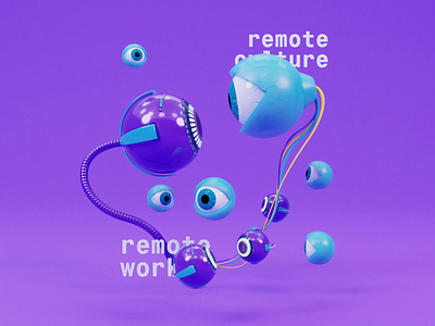Remote work 3d animation blender design objectivity