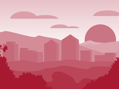 Hometown Love - Albuquerque albuquerque city flat illustration illustrator shapes simple skyline vector