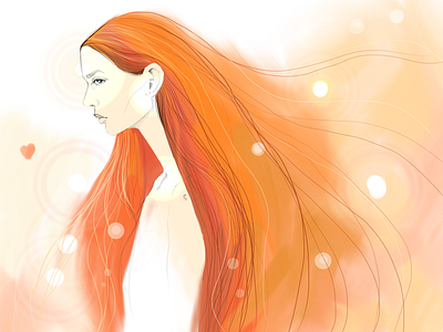 Orange fashion gingerhair hair illustration rusgirl sketching