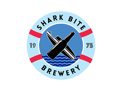 Shark Bite Brewery Logo branding brewery design jaws logo logo design