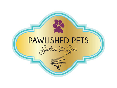 Pawlished Pets Salon & Spa logo design branding grooming salon logo logo design pet salon