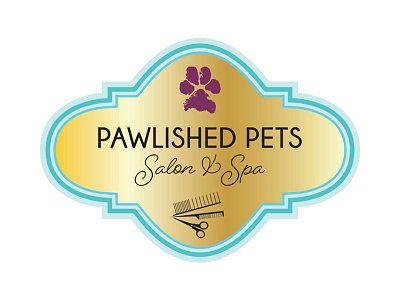 Pawlished Pets Salon & Spa logo design