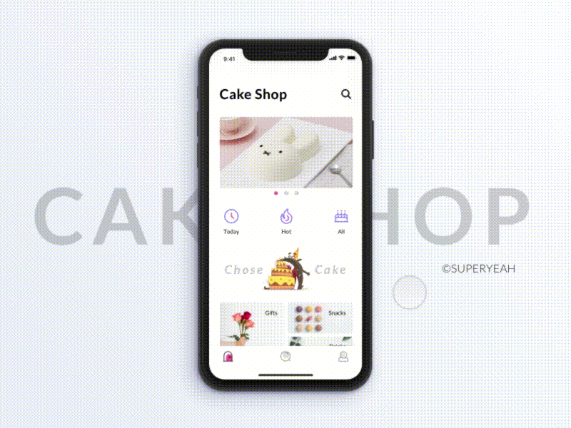 Cake Shop APP app superyeah ui