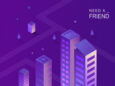 Need A Friend 2.5d illustration superyeah