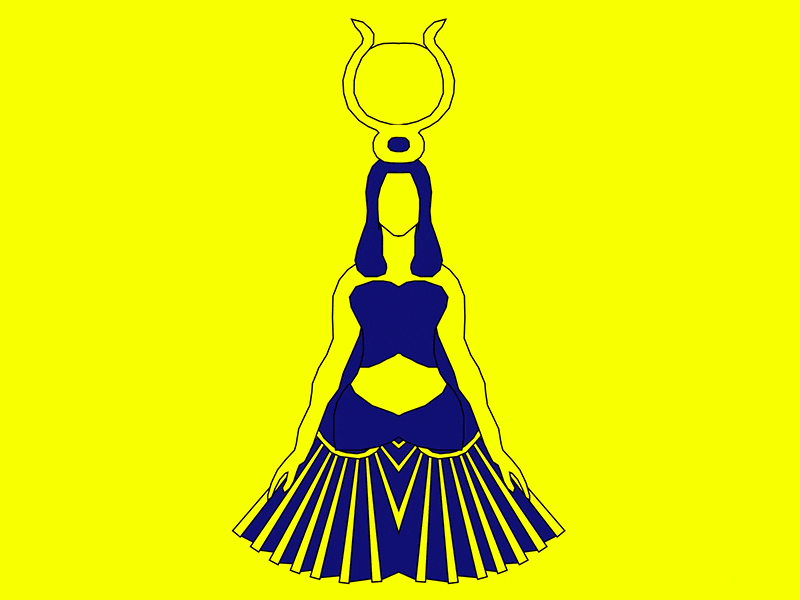 Isis, Goddess of Magic after effect animation blue minimalism simple symmetry yellow