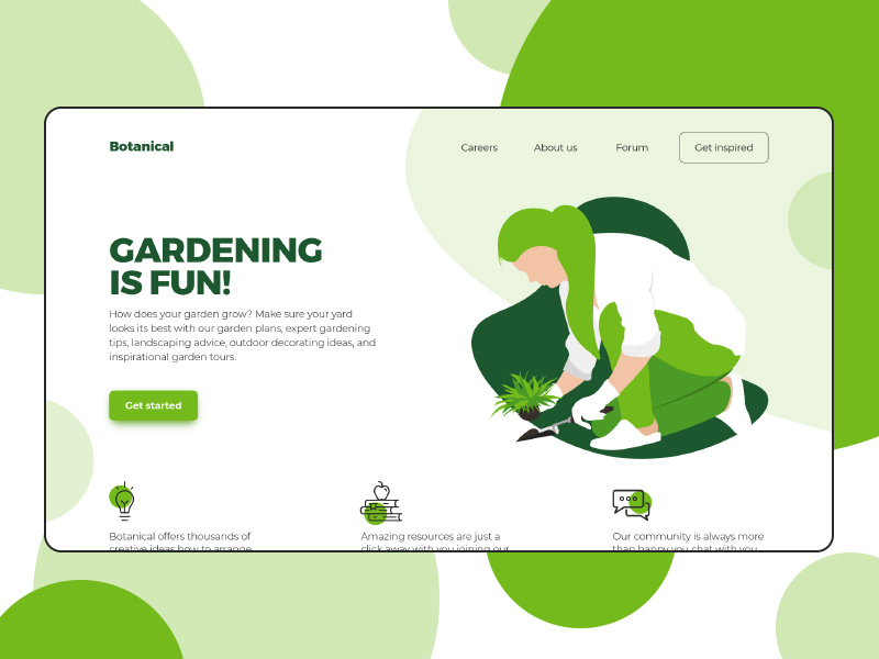 Botanical gradening planting plants vector illustrations illustration green botanical