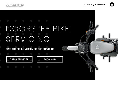 UI Design for Bike Service Vendor | BrandzGarage bike service garage ui design