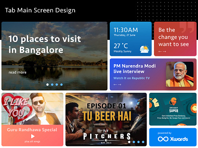 Design for Samsung Tablet's Home Screen app design brandzgarage design design agency mobile app design samsung samsung galaxy startup tablet tablet design ui ui ux uidesign uiux ux