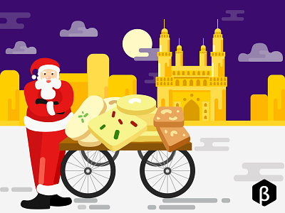 Character Illustration of Santa Claus in Hyderabad