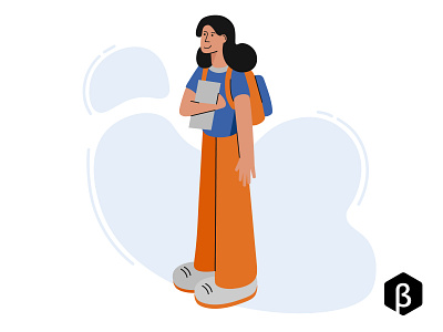 Character Illustration of Student