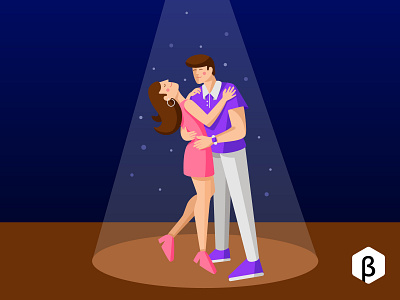 Couple Dancing - Illustration