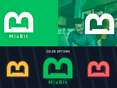 MixBit logo. logo design minimal 2d