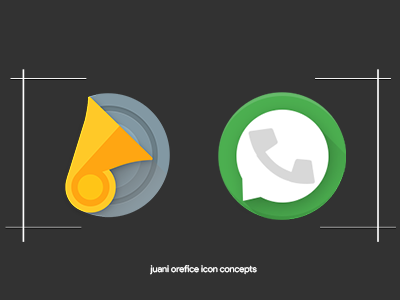 Phonograph & Whatsapp Concepts design icon logo material pack phonograph photoshop whatsapp