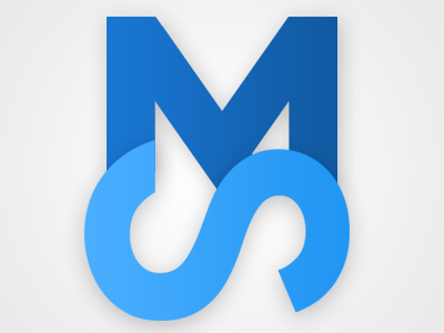 MS logo design blue design logo