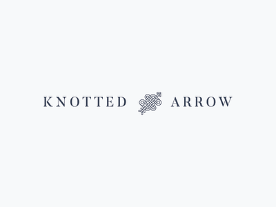 Knotted Arrow Logo arrow branding logo serif