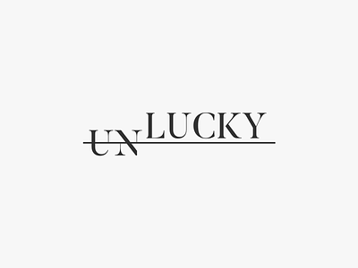 LuckUnLucky brand branding logo logotype type typography