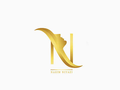 Nasim makeup artist Logo branding design flat lettering logo