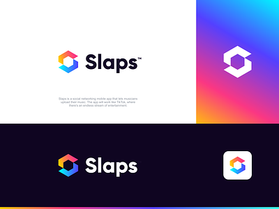 Slaps app applogo brand design gradation graphic design initial logo logodesign modern s logo youthful