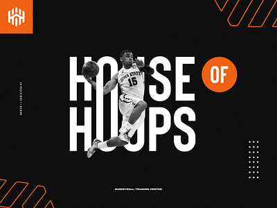 House of Hoops ball basketball branding cover graphic design landingpage layout logo modern poster type typography wordmark wordpress