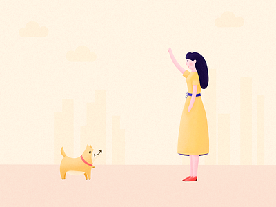 Pet community UI illustration 01