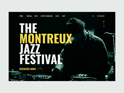 The Montreux Jazz Festival Design Concept concept design concept desktop landing landing design landingpage ui