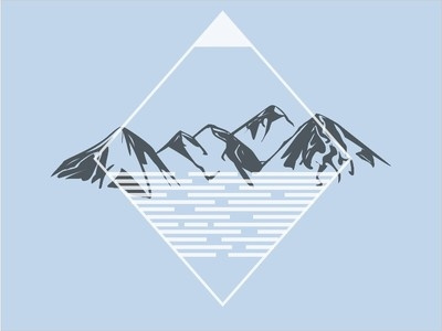 Diamond Graphics geometric lines mountains overlay vertical