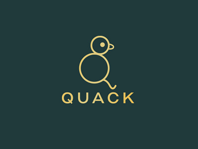 Quack Logo Design 2d art branding design flat icon illustration line lineart logo quack vector