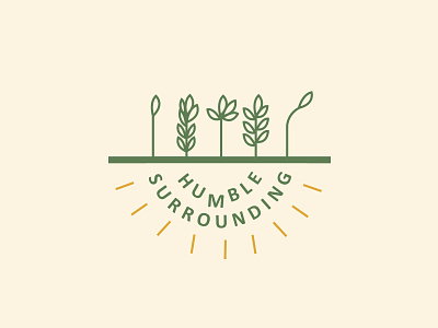 Humble Surroundings Logo branding flat graphic green logo greenery humble icon logo logos surrounding surroundings typography