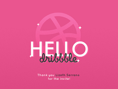 Hello, Dribbble debut design dribbble first shot hello type