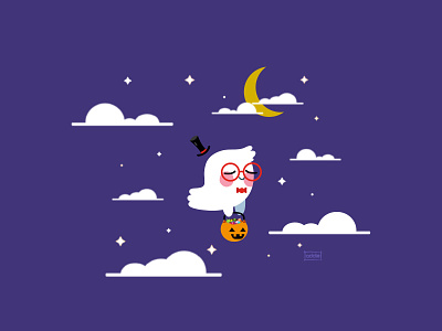 Trick or Treat candy clouds cute ghost illustration trickortreat vector