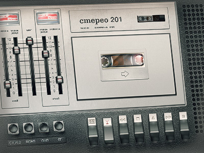 Vesna 201 Mafon cassette ios ipad music old realistic recorder retro skeuomorphic tape ui