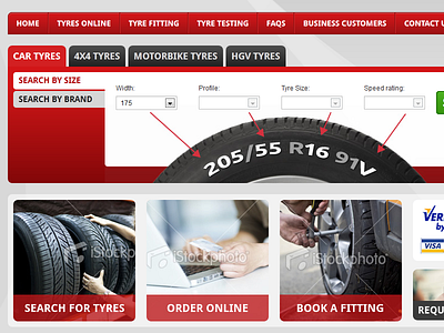 Tyres Online tyres web design website