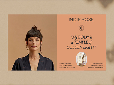 Indie Rose | Ritual Energy Care branding ethical illustration logo packaging skincare sustainable vegan woman yoga