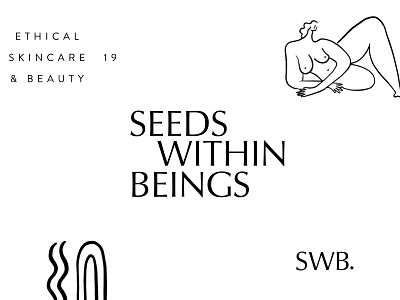 Seeds within Beings | Vegan Skincare branding brand branding empowerment ethical illustration line drawing logo packaging sustainable website yoga