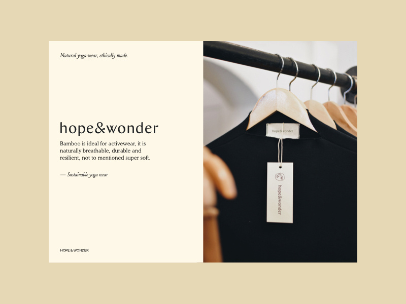 Sustainable Yoga Wear | Hope & Wonder vegan conscious wellness woman sustainable ethical yoga