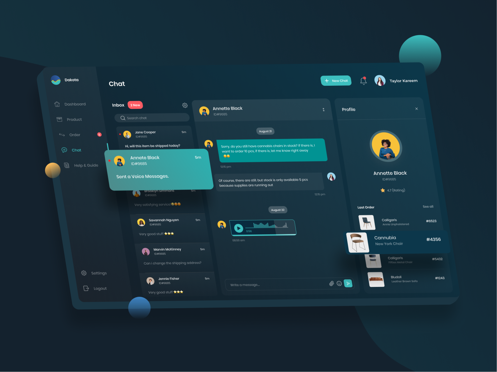 Customer Relationship Management (CRM) - Chat Darkmode by Fajrin ...