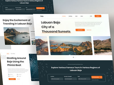 Bajo - Tourism Website bajo clean colorful design indonesia labuan bajo landscape tourism ui ux