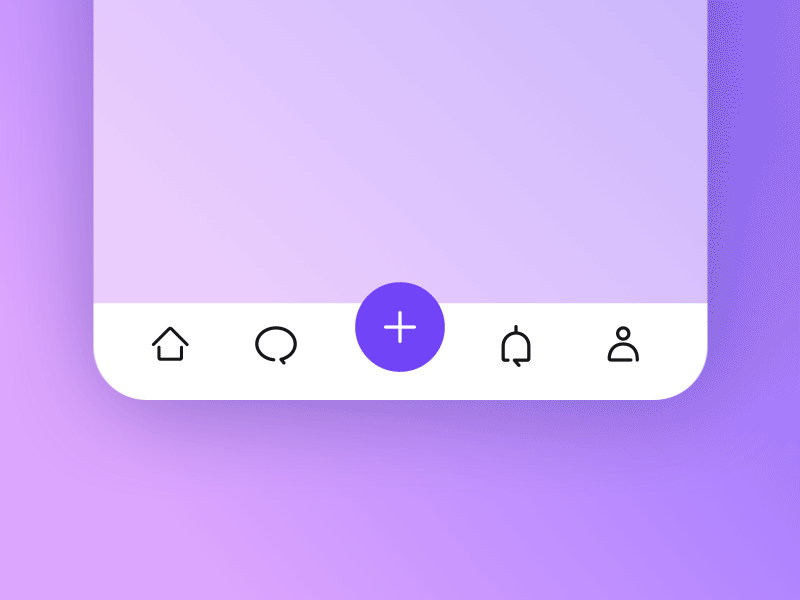 Tabbar Animation animation app gradiant home icon micro interactions tabbar ui