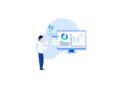 Flat Illustration for the landing page