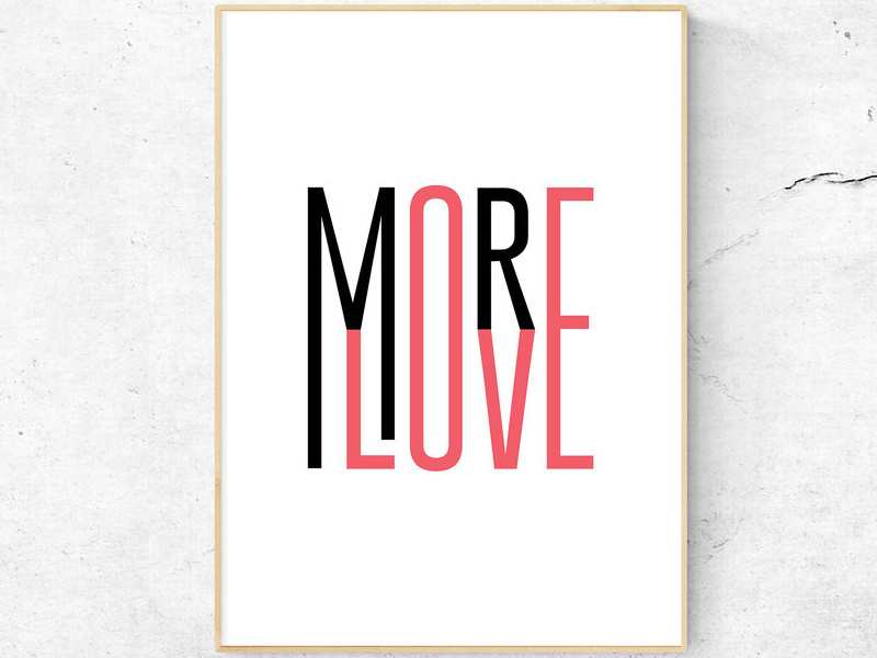 More Love logo design typography