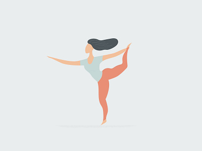 Natarajasana asana design digital drawing illustration illustrator ui vector yoga