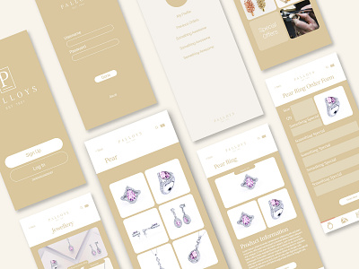 Jewelry Purchase Mobile App Prorotype design digital prototype ui user experience user interface ux wireframe