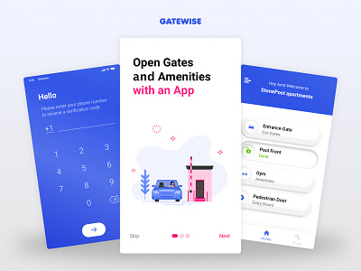 GateWise - Apartment Gate Access app ui ux
