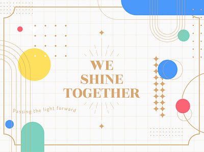 we shine togther branding design flat graphic design illustration illustrator logo minimal typography vector